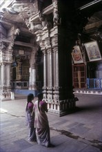 The Giant pillar in front of the nrittasaba in Nataraja Temple at Chidambaram