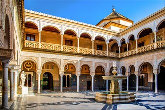 Patio of the Casa de Pilatos City Palace with Mudejar style elements