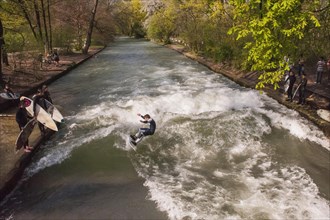 Surfers in the Eisbach