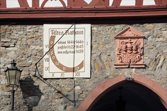 Sundial at the Old Town Hall in Oberursel