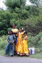 Villagers waiting for bus