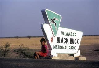 Sign board indicating Velavadar black