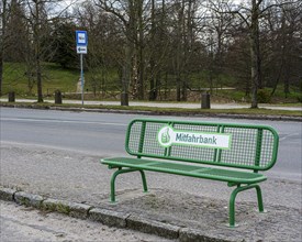 Carpooling bench in Putbus on the island of Ruegen