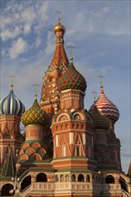 Colourful domes of St. Basil's Cathedral on Red Square in Moscow
