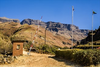 Sani Pass border control in the Kingdom of Lesotho