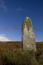 Standing stone at Cama an Staca on the isle of Jura