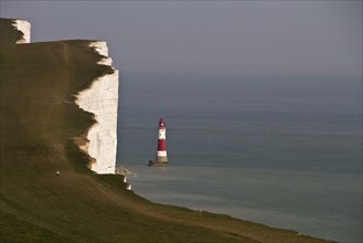 In 1831 construction began on Belle Tout lighthouse on the next headland west from Beachy Head. It became operational in 1834. Because mist and low clouds could hide the light of Belle Tout