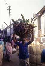 Carrying plantain at Kochi