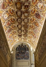 Coats of arms on ceiling of Palace of Archiginnasio