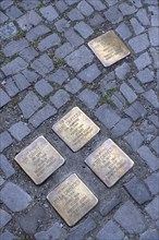 Stolpersteine in memory of Jews who fled to Belgium and survived