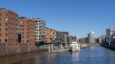 Sandtorhafen with the traditional ship harbour at Sandtorkai