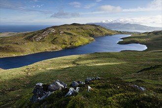 View of freshwater loch and coastline