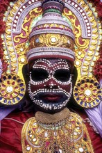 Mudiyettu dancer in Atham Celebration in Tripunithura near Ernakulam