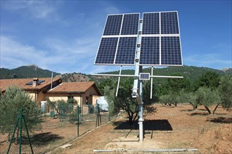 Solar panels providing energy for an eco-house