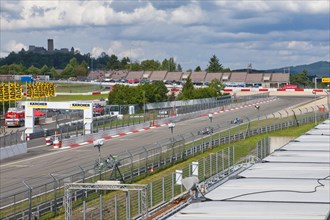 Nuerburgring race track start and finish straight with Nuerburg