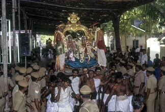 Wedding sequence of Goddess Meenkashi and Lord Sundareswarar in Madurai