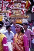Karagam Dancer in Athachamayam celebration in Thripunithura during Onam near Ernakulam