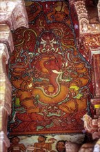 17th century Ganesha murals in Sri Thodeekkalam Siva temple in Kannavam near Thalassery