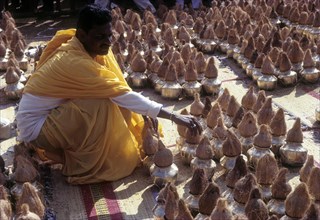 A Jain at puja