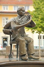 Detail with horn player from the Musikantenbrunnen