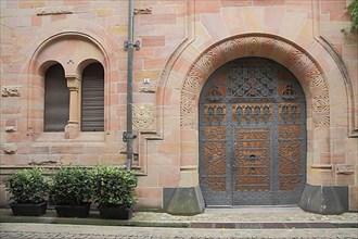 Ornate portal with fittings at the Archbishop's Ordinariate