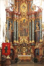 High altar in the baroque Fridolinsmuenster in Bad Saeckingen
