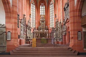 Altar room of the late Gothic collegiate church in Wertheim