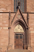 Portal of the Gothic St. Gallus Church in Ladenburg