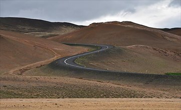 Curves of the Ring Road near Lake Myvatn