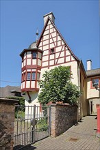 Historic half-timbered house and vicarage Himmeroder Hof in Pommern