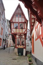 Historic and famous half-timbered house Spitzhaeuschen in Bernkastel-Kues
