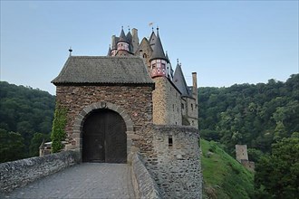 Gate entrance to Eltz Castle built 12th century in the Moselle Eifel