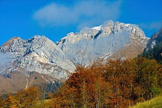 La Tournette mountain range in autumn