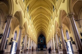 Interior of Vimalagiri Immaculate Heart of Mary Roman Catholic Latin Cathedral or Vimalagiri Cathedral in Kottayam