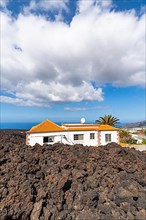 House in the lava flow