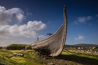 Reconstruction of a Viking longboat