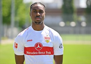 Maxime Awoudja VfB Stuttgart Portraittermin VfB Stuttgart 2022 2023 Licence Player Football 1. Bundesliga Men GER Stuttgart 05. 07. 2022