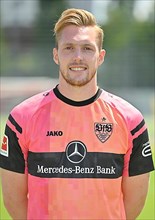 Goalkeeper Florian Mueller VfB Stuttgart Portraittermin VfB Stuttgart 2022 2023 Licence Player Football 1. Bundesliga Men GER Stuttgart 05. 07. 2022