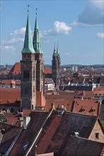 View of the churches of St. Sebald and St. Lorenz