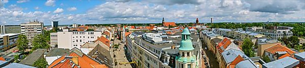View over Cottbus from the Spremberg Tower