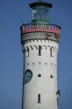 New lighthouse at the harbour entrance Lindau am Lake Constance