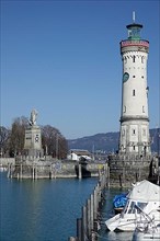 Harbour entrance with New Lighthouse and Bavarian Lion