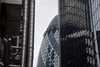 The futuristic Lloyds of London building