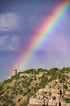 Watchtower watchtower with rainbow