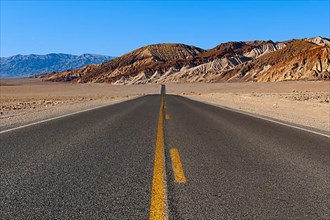 Lonely road in Death Valley National Park