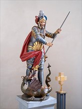 Figure of St. George in the Catholic parish church of St. George from the late Carolingian or Ottonian period