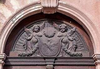 Detail from a door of the Heiliggeistkirche in Heidelberg