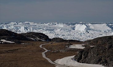 View of the Kangia Glacier near Ilulissat