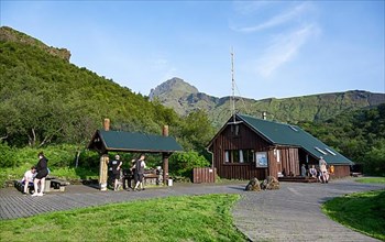 Cabin at Basar campsite in the Icelandic Highlands