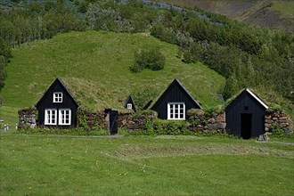 Peat houses in Skogar Museum Village